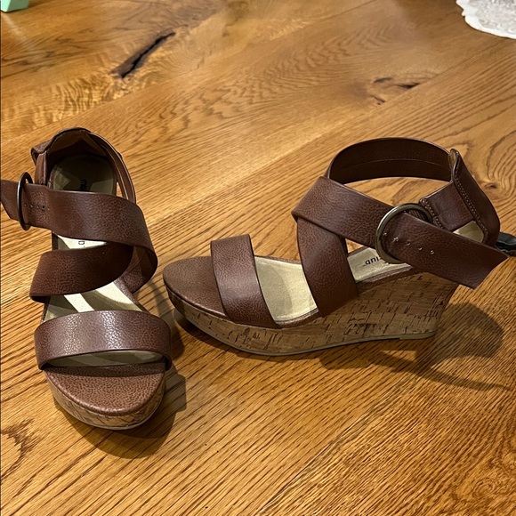 Montego Bay Club Shoes - Montego Bay Club Brown Wedge Sandals